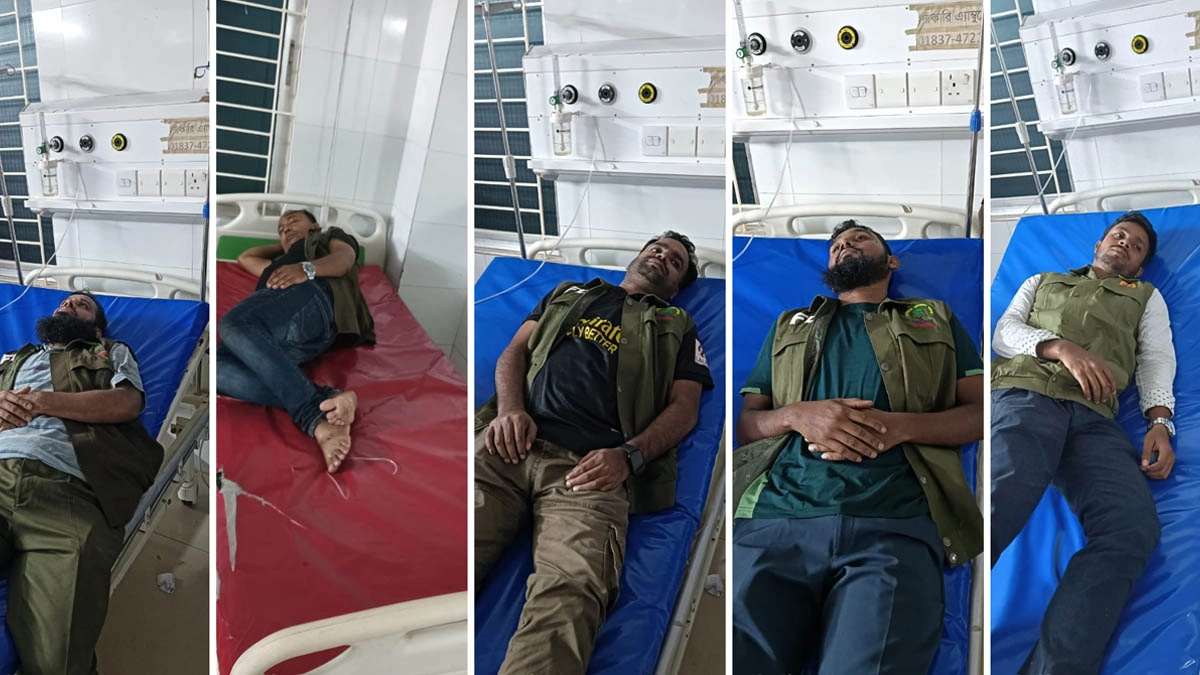 সেগুনবাগিচা এলাকায় বনকর্মীদের ওপর হামলা। ছবি- রূপালী বাংলাদেশ