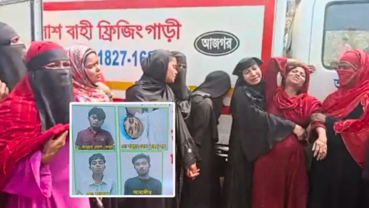 আব্দুল্লাহ কাজলের স্বজনদের আহাজারি। ছবি : রূপালী বাংলাদেশ
