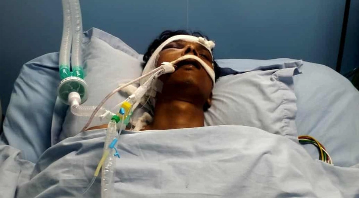 হাসপাতালে চিকিৎসাধীন নিহত আব্দুল্লাহ আল মাসুদ