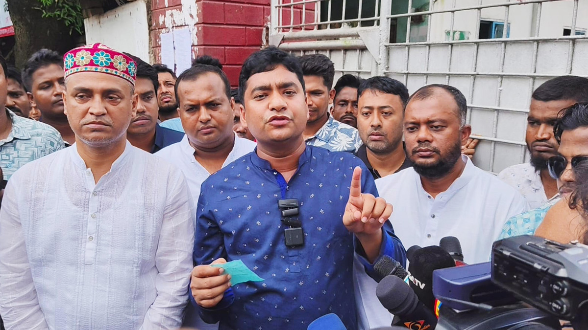 ছাত্রদলের কেন্দ্রীয় সাধারণ সম্পাদক নাসির উদ্দিন নাসির। ছবি- রূপালী বাংলাদেশ
