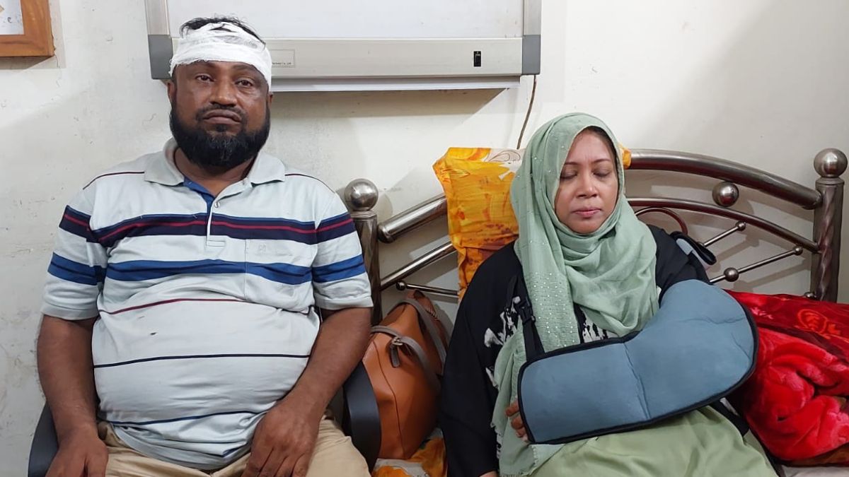 গুরুতর আহত বিএনপির মনোনয়ন প্রত্যাশী দোলা আজিম। ছবি- রূপালী বাংলাদেশ