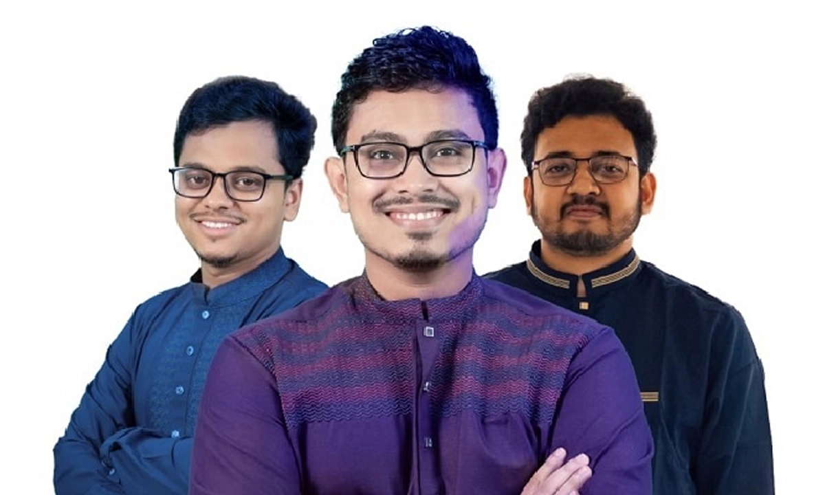 ডাকসুর নবনির্বাচিত ভিপি, জিএস, এজিএস। ছবি- সংগৃহীত