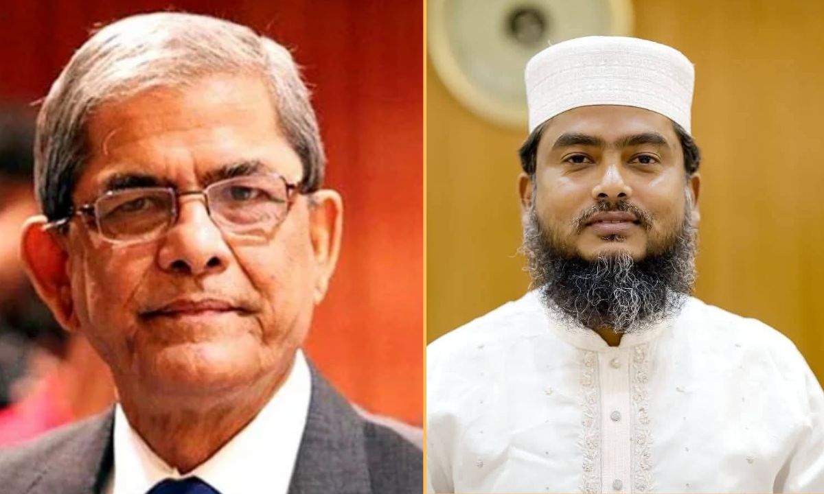 মির্জা ফখরুল ও দেলাওয়ার হোসেন। ছবি : সংগৃহীত