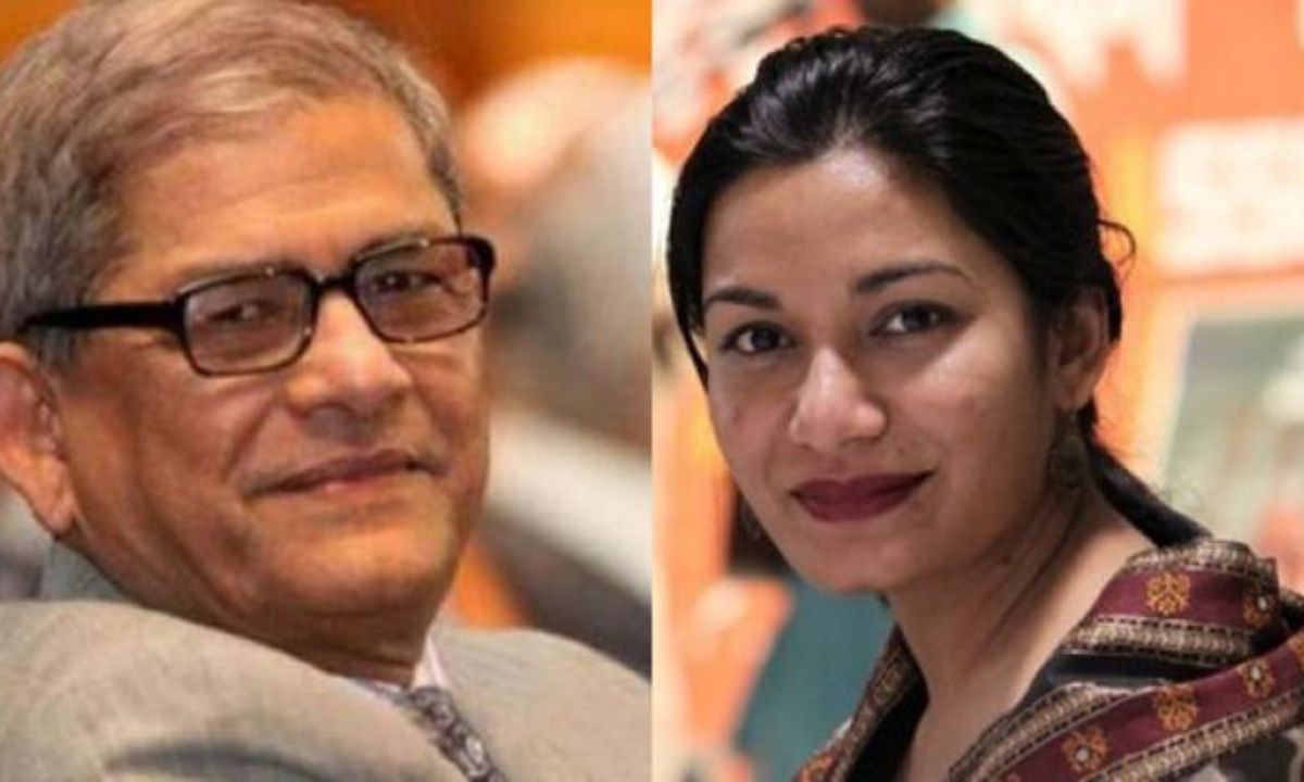 মির্জা ফখরুল ইসলাম আলমগীর ও তার বড় মেয়ে শামারুহ মির্জা। ফাইল ছবি