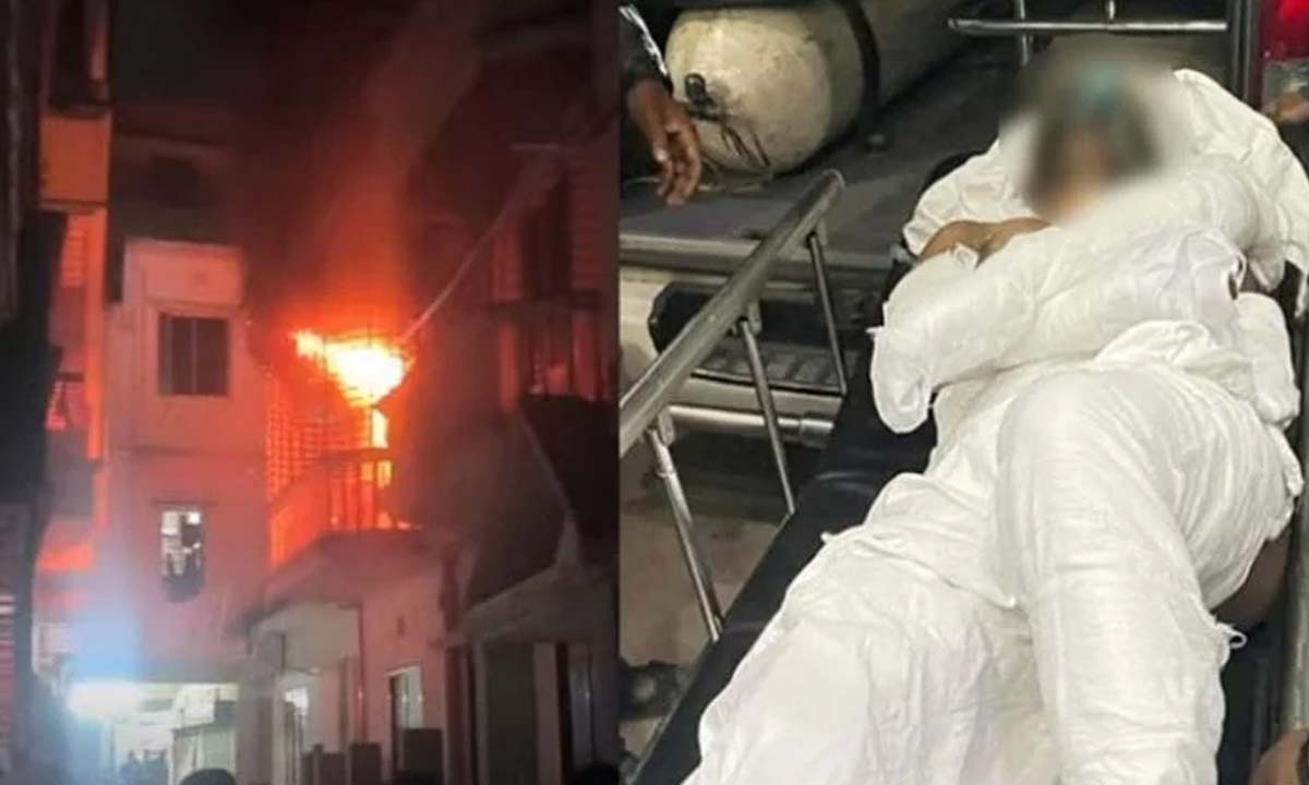 সাভারে বাসায় আগুন। ছবি : সংগৃহীত