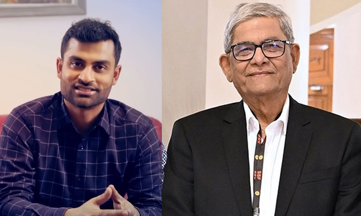 মির্জা ফখরুল ইসলাম আলমগীর ও তামিম ইকবাল। ছবি : সংগৃহীত