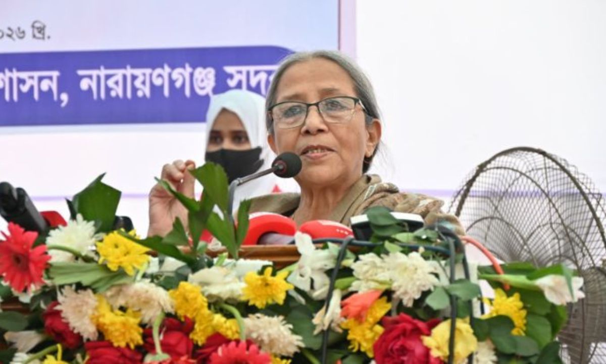 বক্তব্য দেন মৎস্য ও প্রাণিসম্পদ মন্ত্রণালয়ের উপদেষ্টা ফরিদা আখতার। ছবি : রূপালী বাংলাদেশ