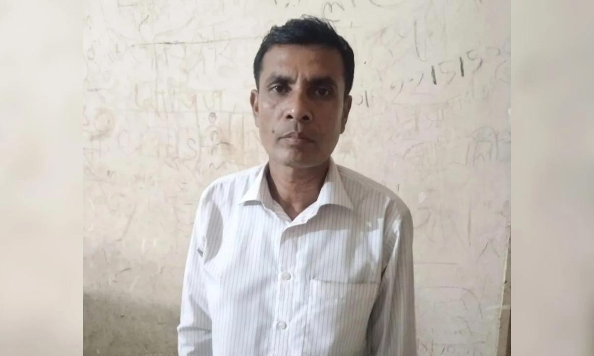 গ্রেপ্তার আসামি গিয়াস উদ্দিন। ছবি- রূপালী বাংলাদেশ