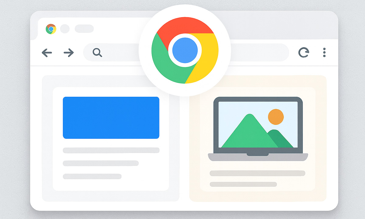 গুগল ক্রোমের নতুন ফিচারে একসাথে দুইটি ট্যাবে কাজ করতে পারবেন ব্যবহারকারীরা। ছবি- এআই দিয়ে তৈরি