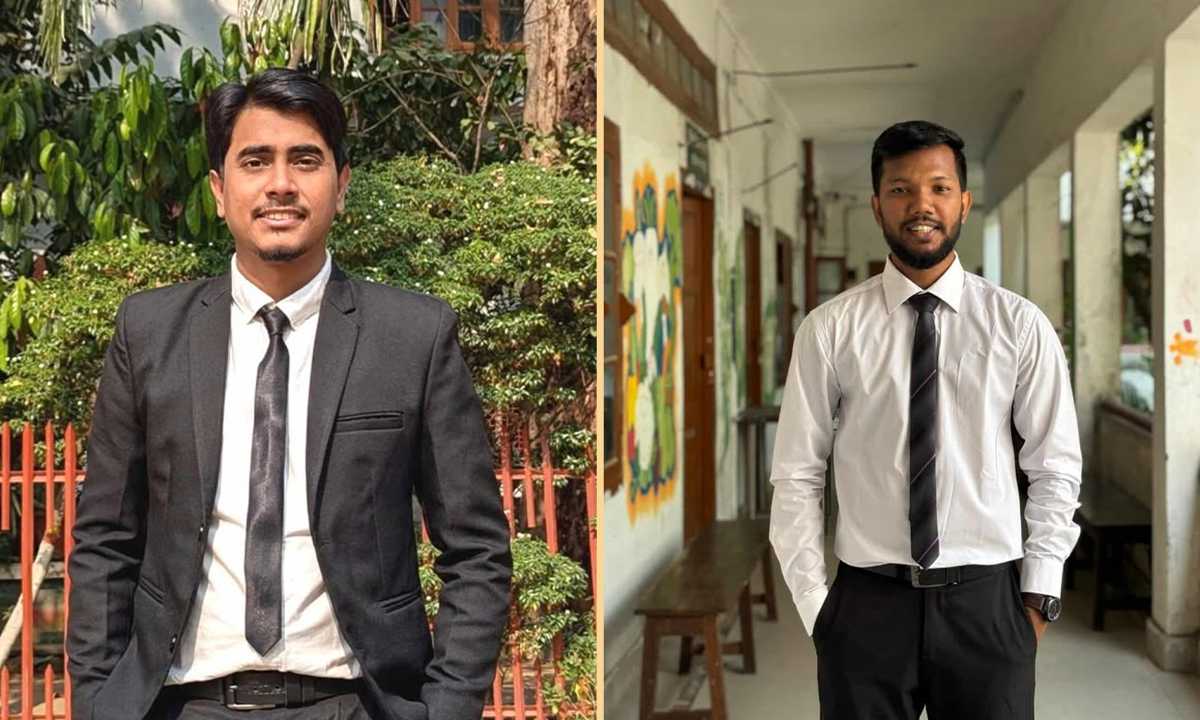 ইমরান হোসাইন ইমরু ও এহতেশামুল ইসলাম নোমান। ছবি- রূপালী বাংলাদেশ