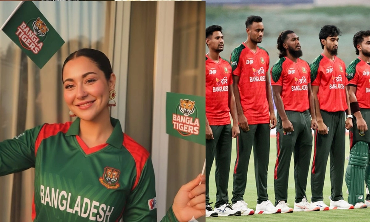 হানিয়া আমির ও বাংলাদেশ ক্রিকেট দল। ছবি- সংগৃহীত