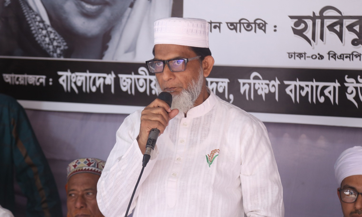 ঢাকা-৯ আসনের বিএনপির মনোনীত প্রার্থী হাবিবুর রশিদ হাবিব। ছবি : রূপালী বাংলাদেশ