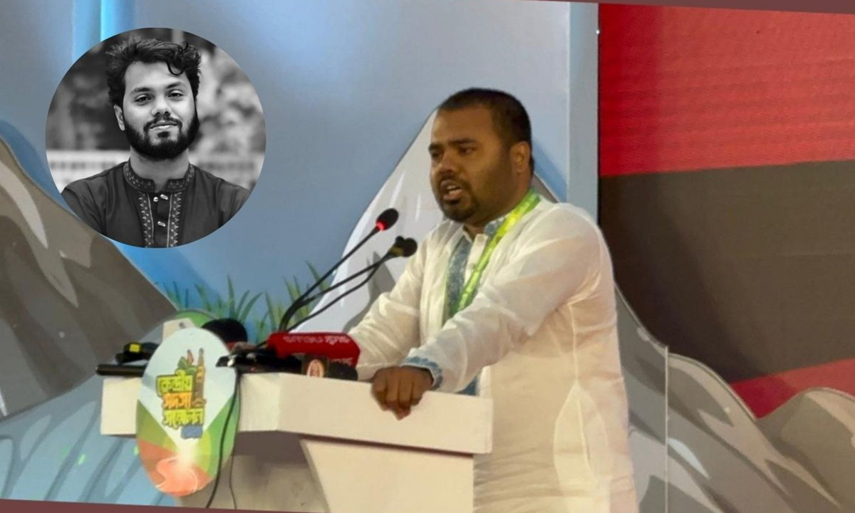 শহীদ ওসমান হাদির বড় ভাই শরিফ ওমর বিন হাদি। ছবি : সংগৃহীত