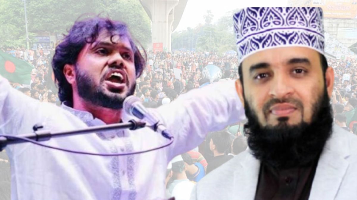 শরিফ ওসমান বিন হাদি ও মিজানুর রহমান আজহারী। ছবি- রূপালী বাংলাদেশ গ্রাফিক্স