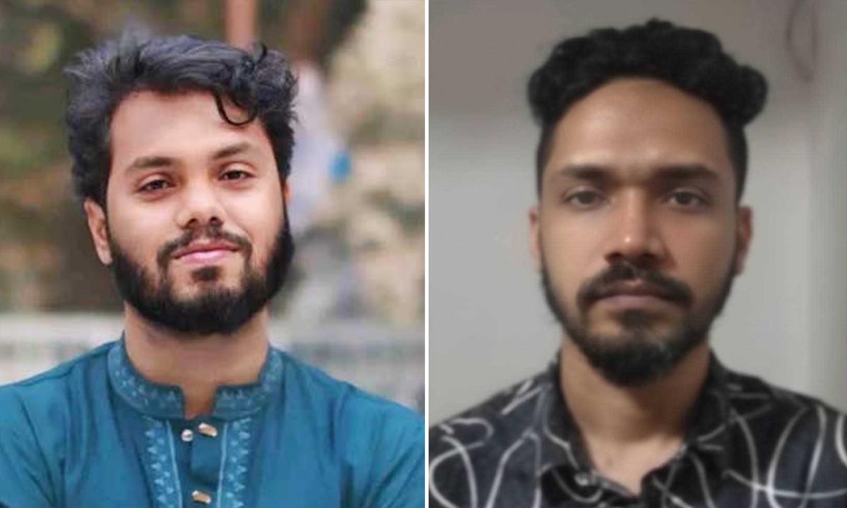 শরিফ ওসমান হাদি ও ফয়সাল করিম মাসুদ। ছবি : সংগৃহীত