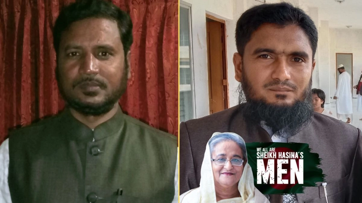 অভিযুক্ত দুই শিক্ষক মো. হাফিজুর রহমান ও অধ্যক্ষ মাওলানা নজরুল ইসলাম। ছবি- রূপালী বাংলাদেশ