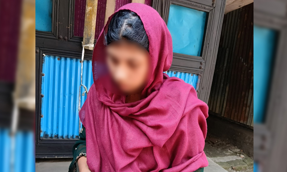 গৃহকর্মী আয়েশা। ছবি- সংগৃহীত