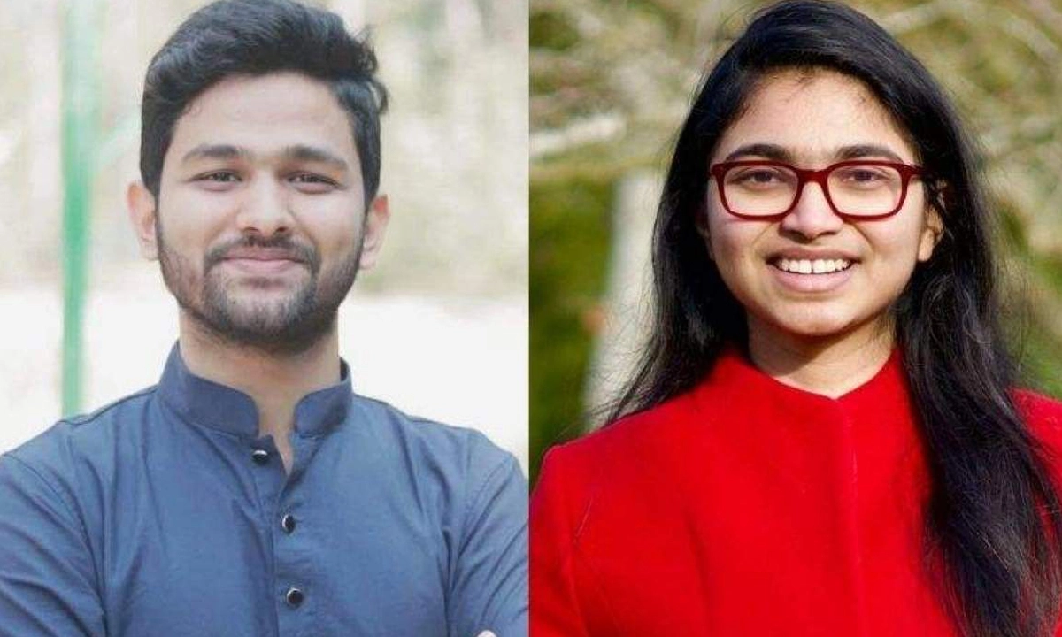 ইনকিলাব মঞ্চের সদস্য সচিব আব্দুল্লাহ আল জাবের ও ঢাকা-৯ আসনের স্বতন্ত্র প্রার্থী ডা. তাসনিম জারা।  ছবি- সংগৃহীত