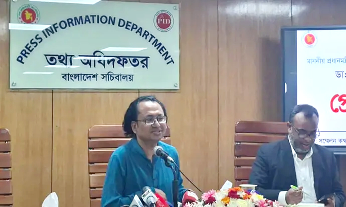 প্রধানমন্ত্রীর তথ্য ও সম্প্রচারবিষয়ক উপদেষ্টা ডা. জাহেদ উর রহমান। ছবি : সংগৃহীত