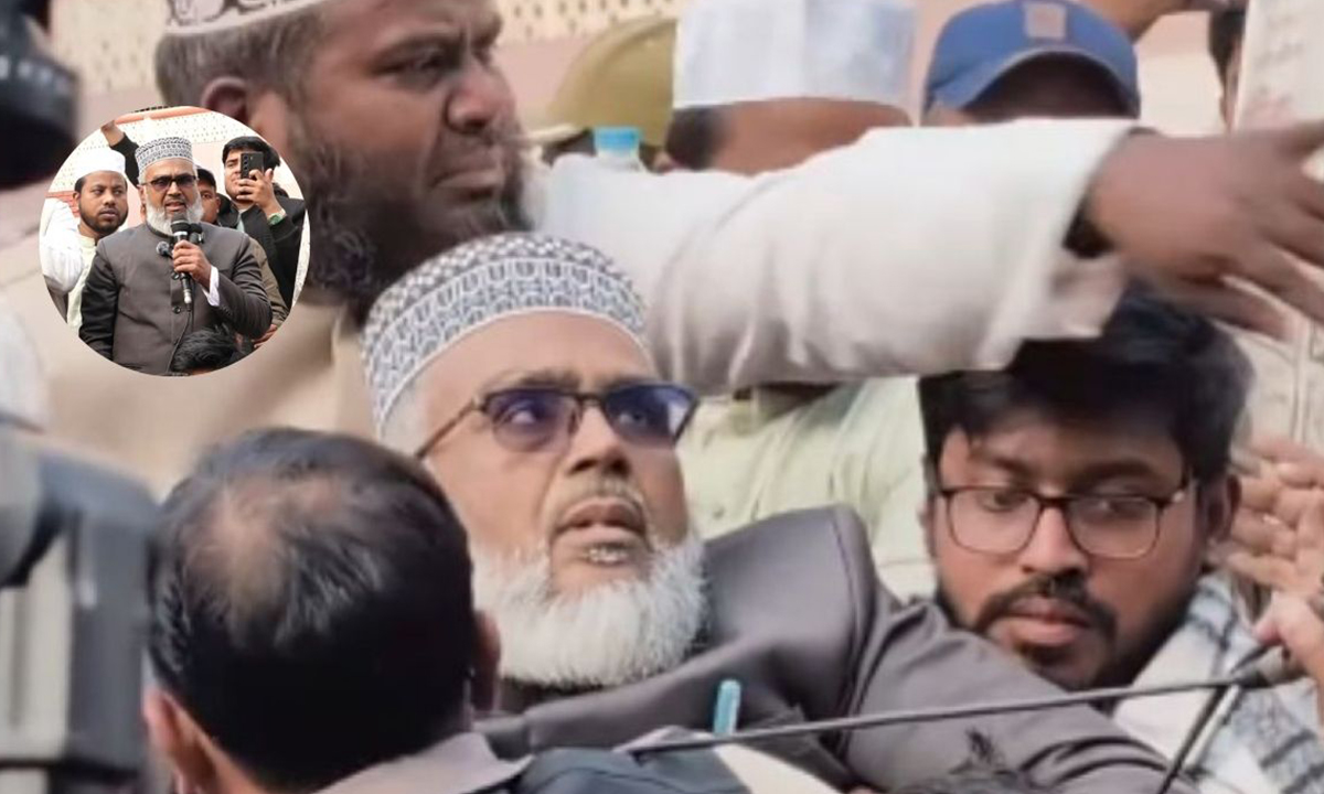 আমির হামজার সমাবেশে বক্তব্য দেওয়ার কুষ্টিয়া জেলা আমির অধ্যাপক আবুল হাশেমের মৃত্যু। ছবি- সংগৃহীত