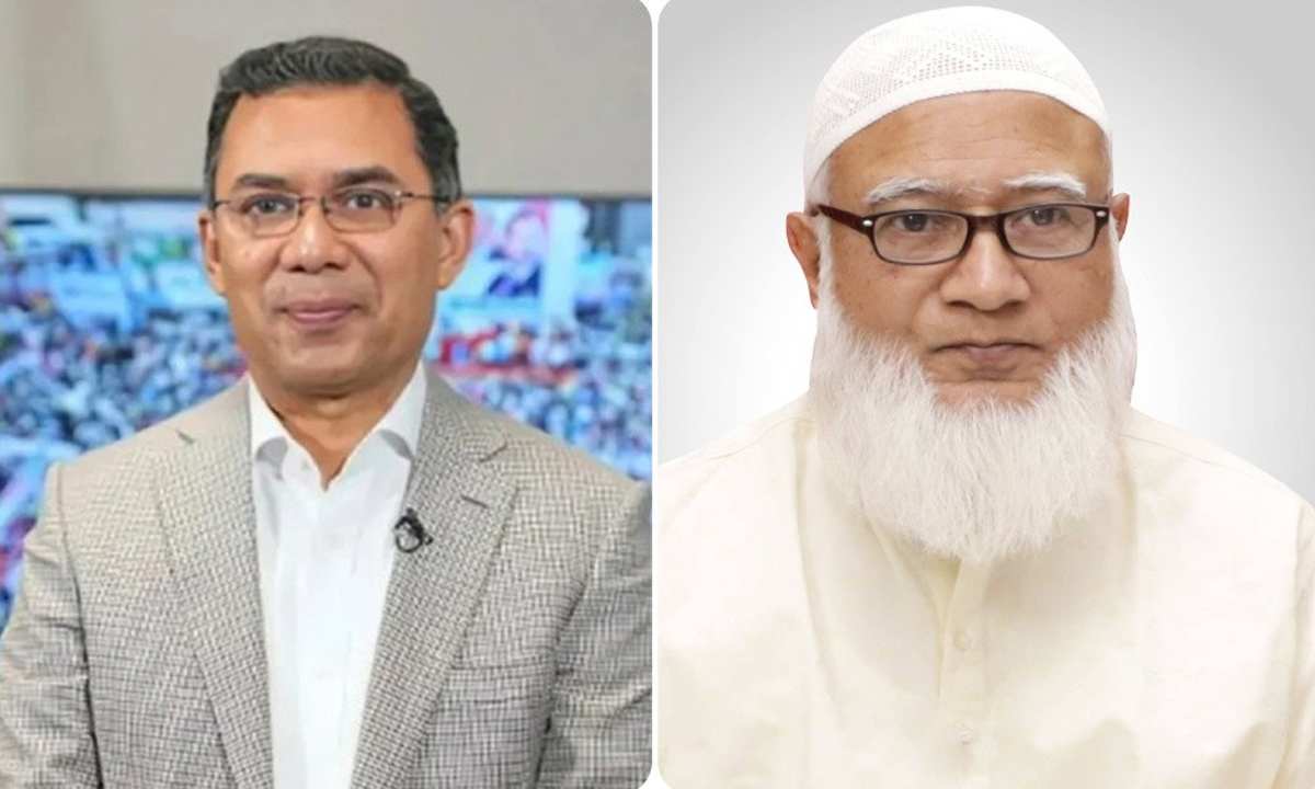 বিএনপির চেয়ারম্যান তারেক রহমান ও জামায়াতে ইসলামীর আমির ড. শফিকুর রহমান। ছবি- সংগৃহীত