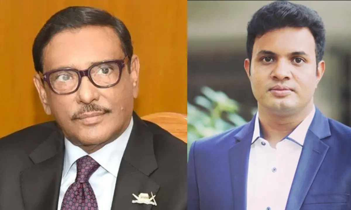 ওবায়দুল কাদের ও সাদ্দাম হোসেন। ছবি : সংগৃহীত