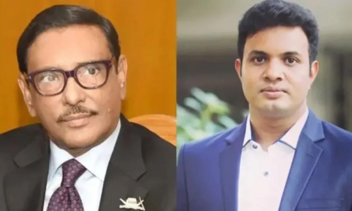 ওবায়দুল কাদের ও সাদ্দাম হোসেন। ছবি : সংগৃহীত