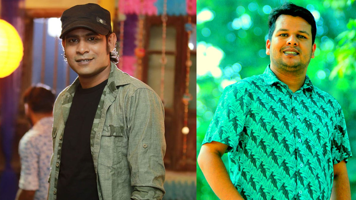 জনপ্রিয় কণ্ঠশিল্পী কাজী শুভ  ও গীতিকার সাইফুল বারী।  ছবি- রূপালী বাংলাদেশ