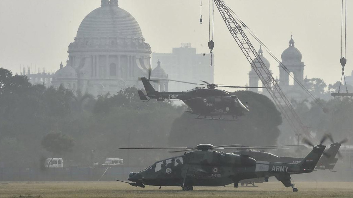 ২০২৪ সালে কলকাতায় বিজয় দিবস উদযাপনের আগে ভারতীয় সেনাবাহিনীর মহড়া।    ছবি- সংগৃহীত