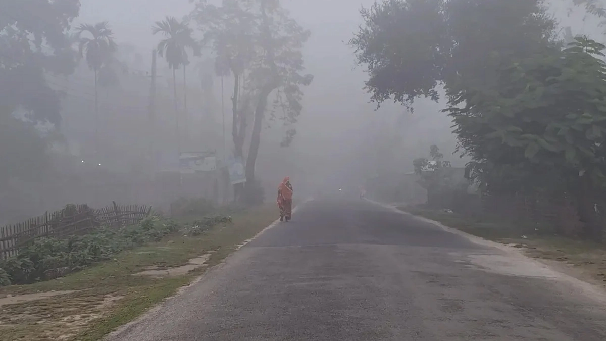 কুয়াশায় ঢেকে আছে তেঁতুলিয়ার গোটা এলাকা। ছবি - সংগৃহীত
