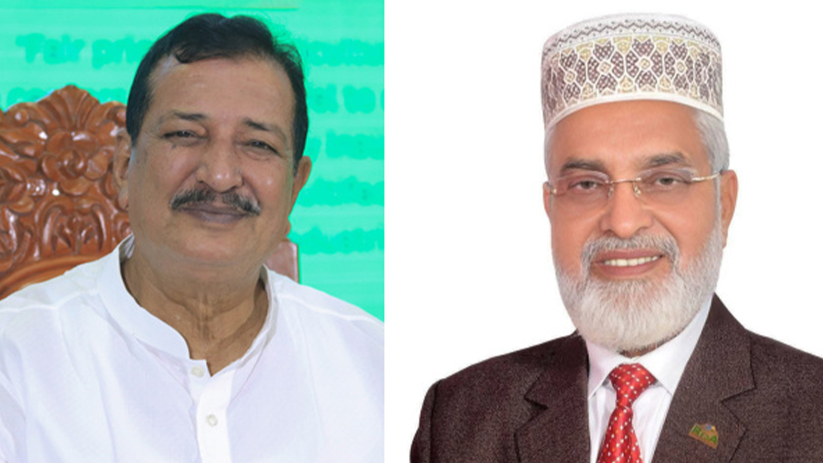বাঁ থেকে- ভূমিমন্ত্রী মিজানুর রহমান মিনু ও অ্যাডভোকেট এরশাদ আলী ঈশা। ছবি- সংগৃহীত