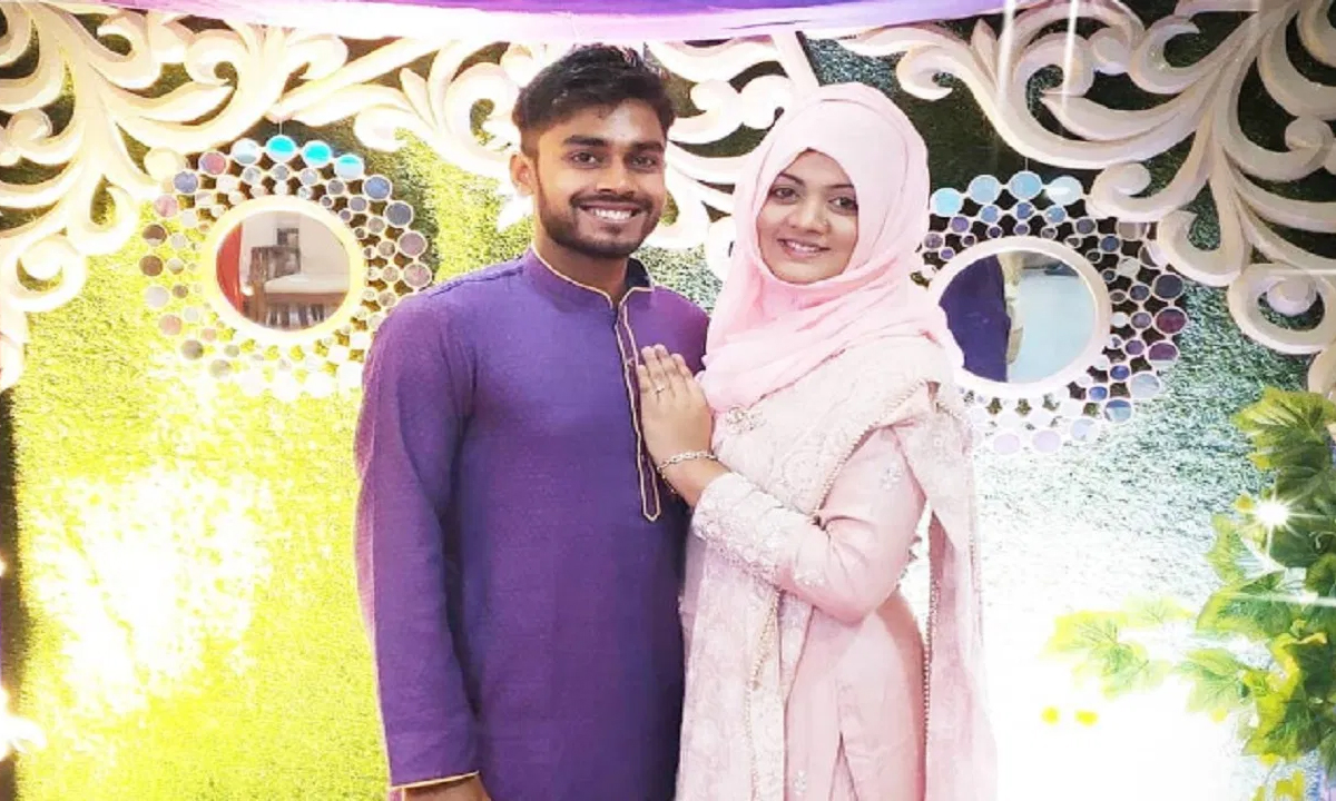 মেহেদী হাসান মিরাজ ও তার স্ত্রী। ছবি- সংগৃহীত