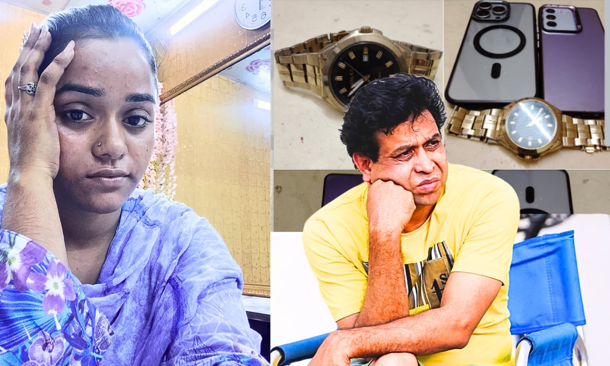 তাছলিমা খাতুন আয়েশা ও নাট্যনির্মাতা নাসির উদ্দিন মাসুদ। ছবি- রূপালী বাংলাদেশ