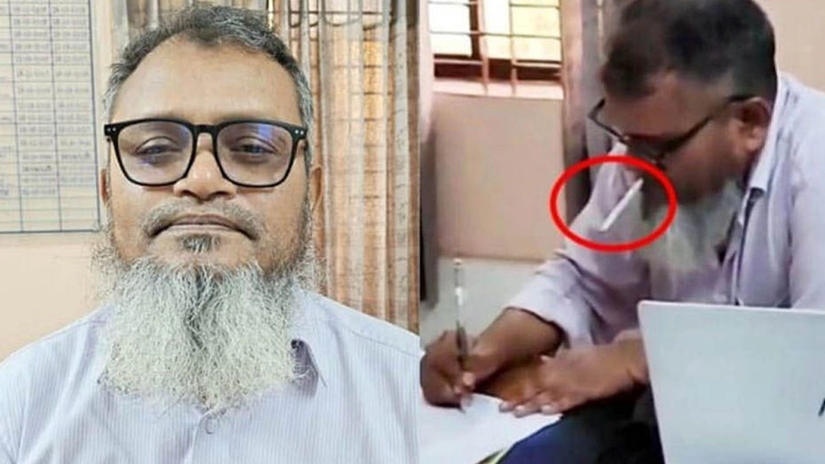 অফিস সময়ে ওপেন ধূমপান করে ভাইরাল উপজেলা প্রকৌশলী তারেক বিন ইসলাম।   ছবি- সংগৃহীত