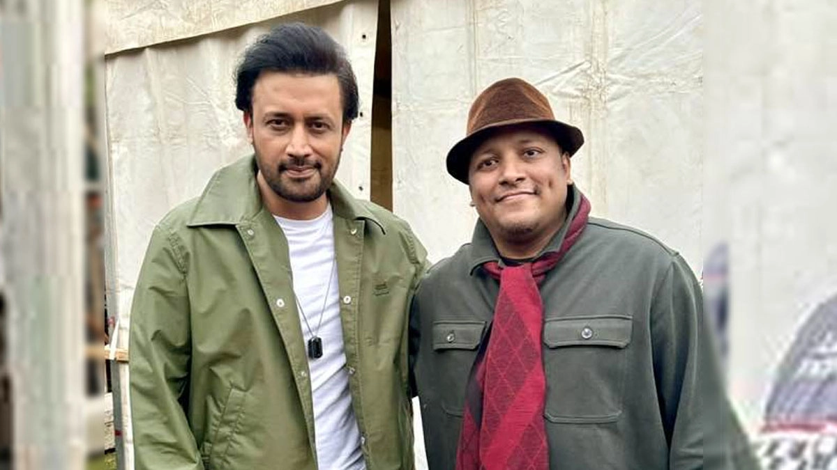 আতিফ আসলাম ও  মিনার রহমান।  ছবি- সংগৃহীত
