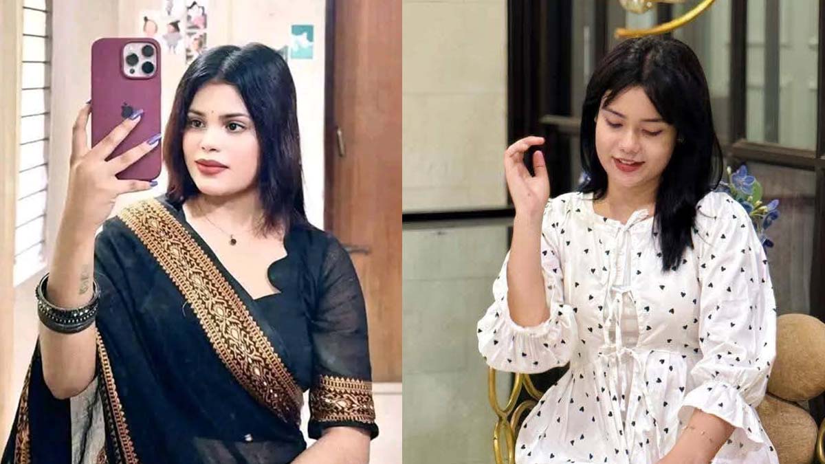 আটক ২ তরুণী। ছবি- রূপালী বাংলাদেশ