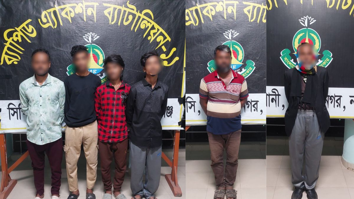 আটককৃতরা। ছবি- রূপালী বাংলাদেশ