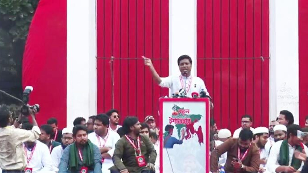 শহিদের ভাইয়ের বক্তব্য দিয়ে এনসিপির সমাবেশ শুরু। ছবি- সংগৃহীত