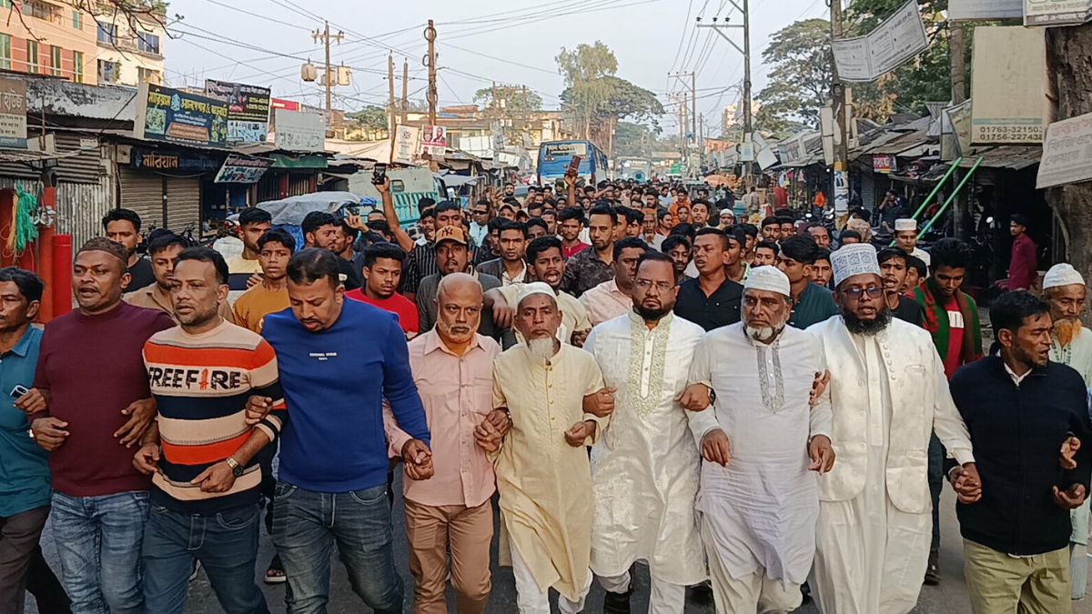 চাটখিল উপজেলা ও পৌরসভা বিএনপি এবং এর অঙ্গসংগঠনের যৌথ উদ্যোগে প্রতিবাদী বিক্ষোভ মিছিল। ছবি- রূপালী বাংলাদেশ