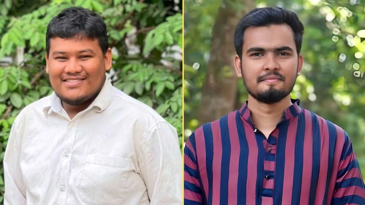 নয়ন কুমার বর্মন এবং আরটিভির মো. সাঈদুর রহমান। ছবি- রূপালী বাংলাদেশ