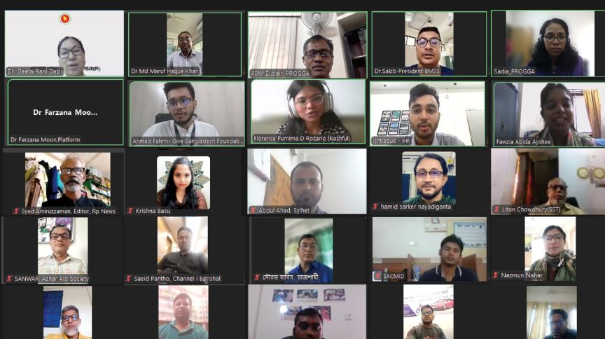 ওয়েবিনারে আলোচনা করেন বিশেষজ্ঞরা। ছবি- সংগৃহীত