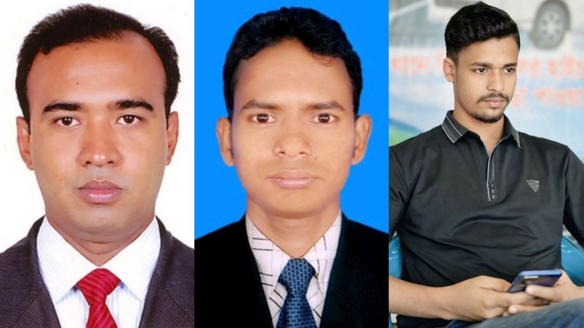 পদত্যাগ করা গণঅধিকার পরিষদের তিন নেতা। ছবি- রূপালী বাংলাদেশ