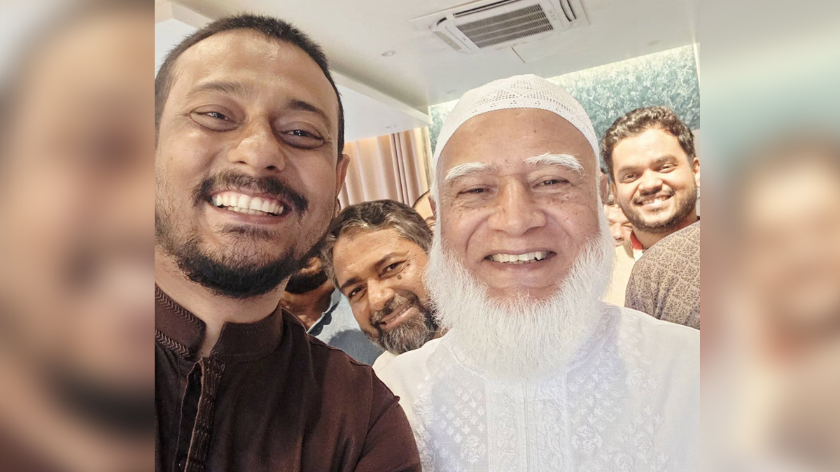 নাসীরুদ্দীন পাটওয়ারী ও  জামায়াতে ইসলামীর আমির ড. শফিকুর রহমান। ছবি :  ফেসবুক পোস্ট থেকে নেওয়া।