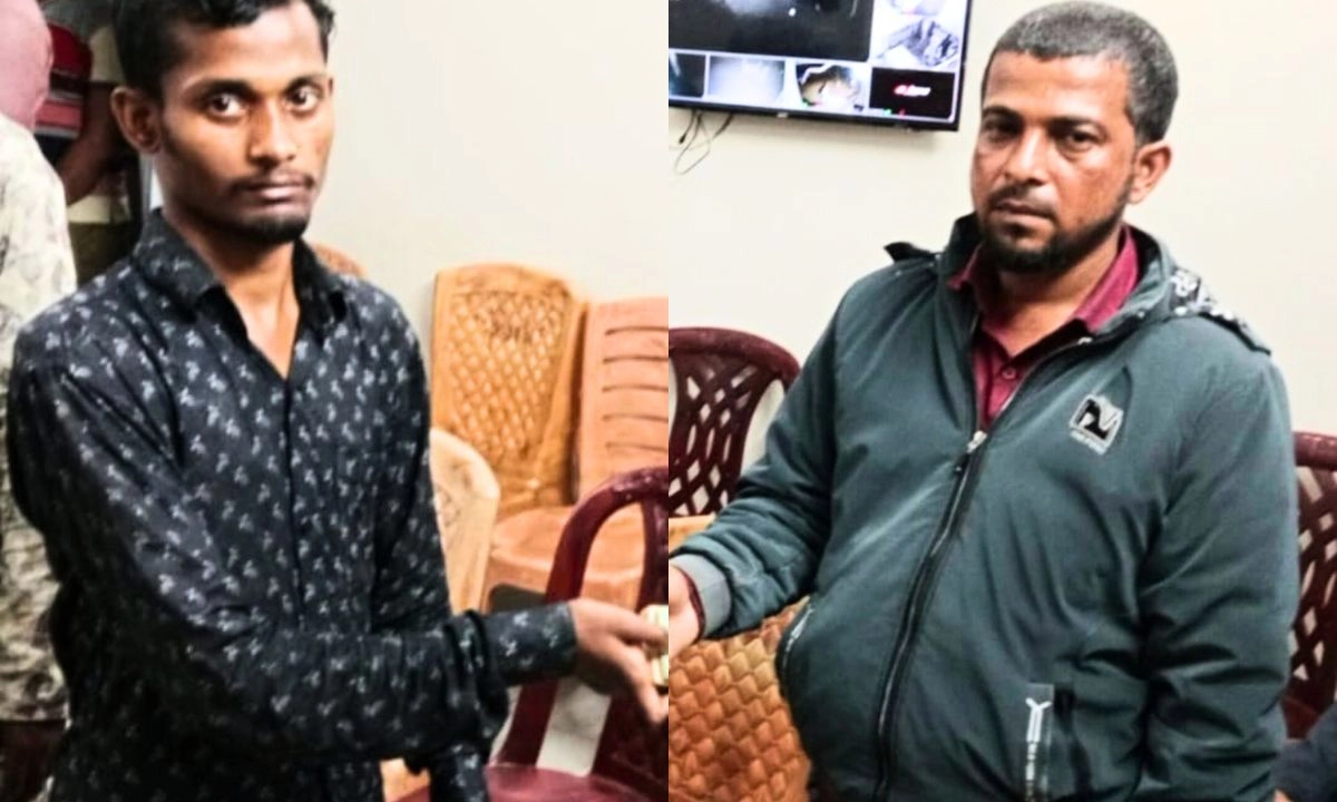 গ্রেপ্তার রাজিব শেখ ও রেজাউল। ছবি : রূপালী বাংলাদেশ