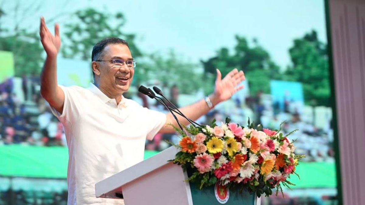 কথা বলেন প্রধানমন্ত্রী তারেক রহমান। ছবি : সংগৃহীত