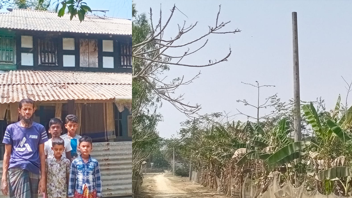 কলাপাড়ায় শতাধিক পরিবার এখনো বিদ্যুৎ সুবিধার বাইরে। ছবি : রূপালী বাংলাদেশ