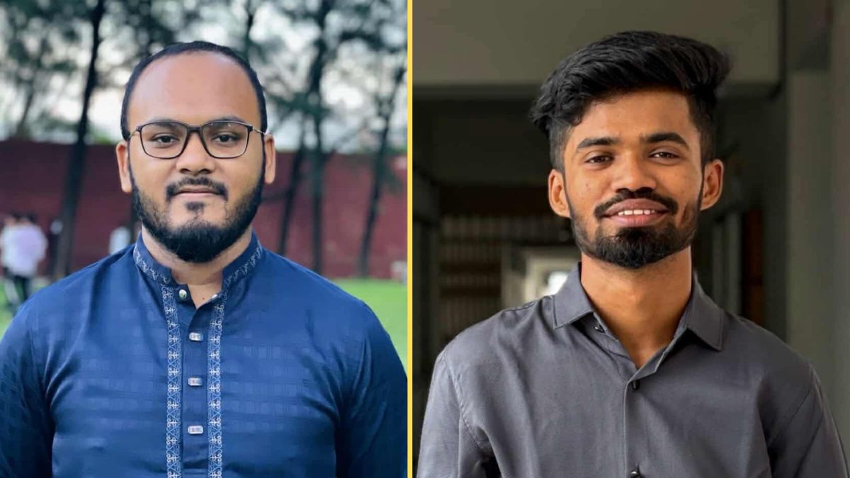 মো. আব্দুল্লাহ আল জাবের রাফি ও সাইফুল ইসলাম শাহেদ। ছবি- রূপালী বাংলাদেশ
