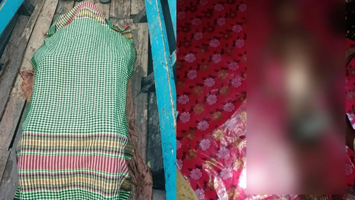 মা-ছেলের মরদেহ।      ছবি- রূপালী বাংলাদেশ