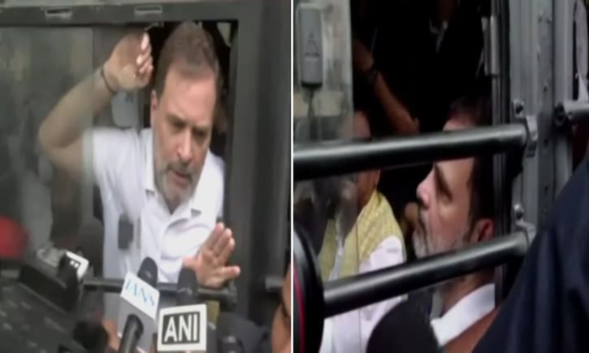 ভারতের রাজধানী নয়াদিল্লিতে আটক কংগ্রেস নেতা রাহুল গান্ধী। ছবি- সংগৃহীত