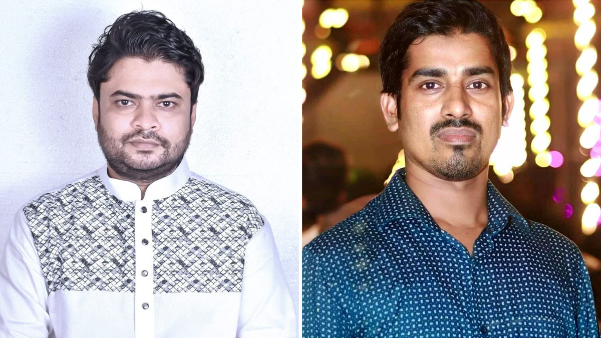 রাবি ছাত্রদলের সভাপতি রাহী ও সাধারণ সম্পাদক জহুরুল। ছবি- রূপালী বাংলাদেশ